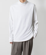 画像をギャラリービューアに読み込む, ATTACHMENT アタッチメントのCOTTON DOUBLE FACE SLIM FIT HIGHNECK L/S TEE - WHITEの公式通販サイトsession福岡セレクトショップ
