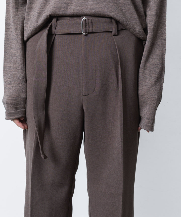 ATTACHMENT アタッチメントのPE STRETCH DOUBLE CLOTH BELTED STRAIGHT TROUSERS - D.KH GRAYの公式通販サイトsession福岡セレクトショップ