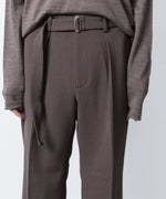 画像をギャラリービューアに読み込む, ATTACHMENT アタッチメントのPE STRETCH DOUBLE CLOTH BELTED STRAIGHT TROUSERS - D.KH GRAYの公式通販サイトsession福岡セレクトショップ
