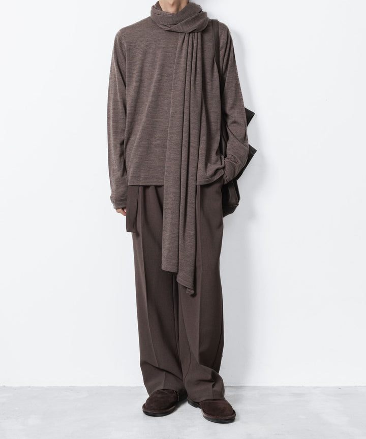 ATTACHMENT アタッチメントのPE STRETCH DOUBLE CLOTH BELTED STRAIGHT TROUSERS - D.KH GRAYの公式通販サイトsession福岡セレクトショップ