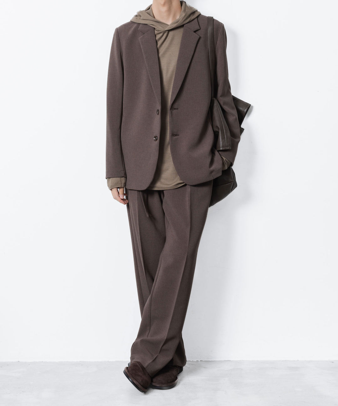ATTACHMENT アタッチメントのPE STRETCH DOUBLE CLOTH BELTED STRAIGHT TROUSERS - D.KH GRAYの公式通販サイトsession福岡セレクトショップ