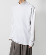 画像をギャラリービューアに読み込む, ATTACHMENT アタッチメントのCOTTON DOUBLE FACE SLIM FIT HIGHNECK L/S TEE - WHITEの公式通販サイトsession福岡セレクトショップ
