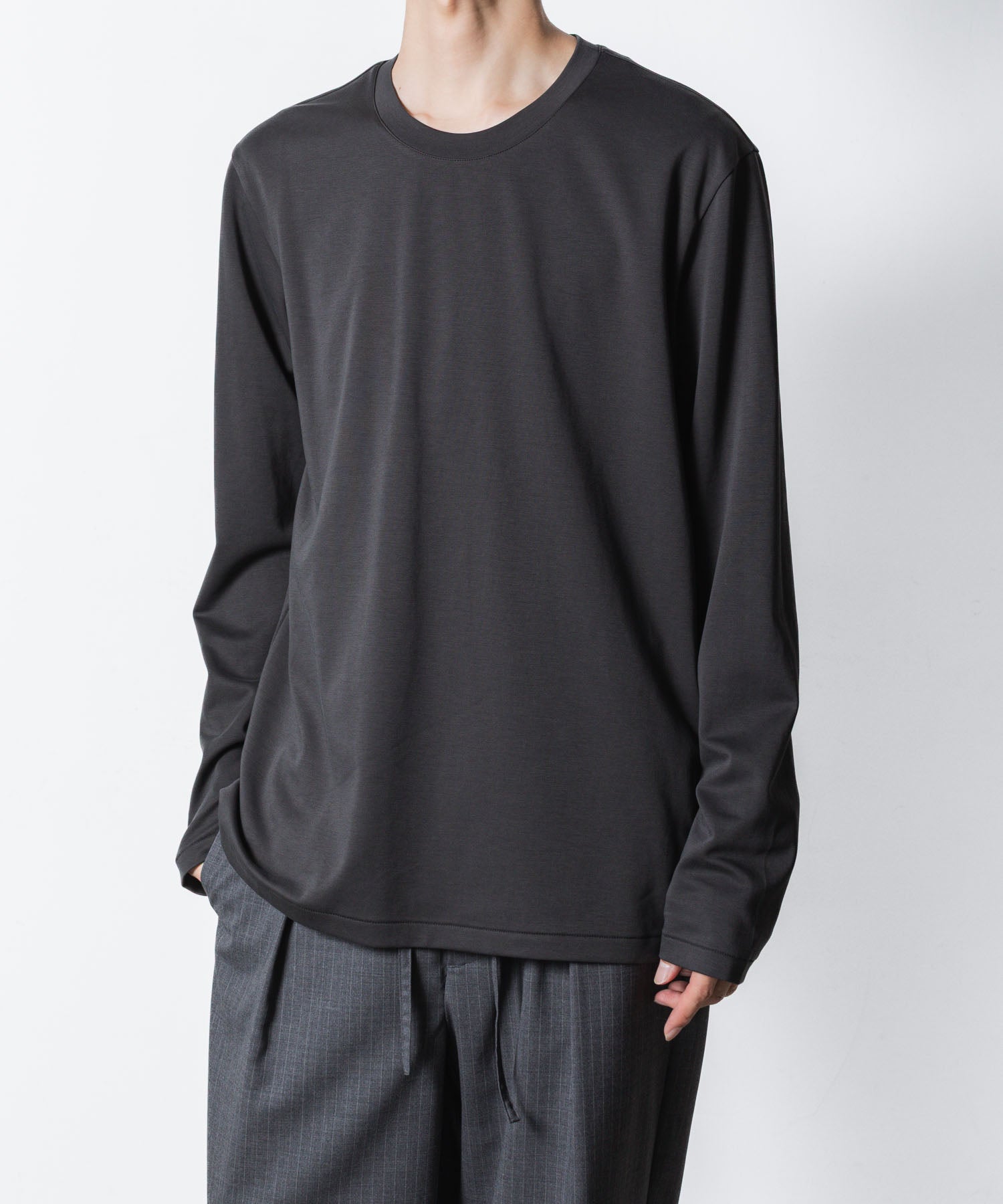 ATTACHMENT アタッチメントのCOTTON DOUBLE FACE SLIM FIT L/S TEE - D.GRAYの公式通販サイトsession福岡セレクトショップ