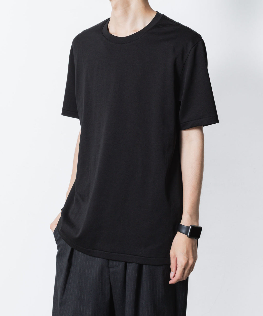 ATTACHMENT アタッチメントのCOTTON DOUBLE FACE SLIM FIT S/S TEE - BLACKの公式通販サイトsession福岡セレクトショップ