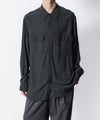 【 ATTACHMENT 】CU/RY FIBRIL TAFFETA PATCH POCKET L/S SHIRT - D.GRAY