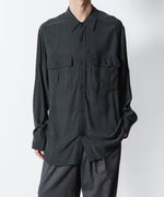 画像をギャラリービューアに読み込む, ATTACHMENT アタッチメントのCU/RY FIBRIL TAFFETA PATCH POCKET L/S SHIRT - D.GRAYの公式通販サイトsession福岡セレクトショップ
