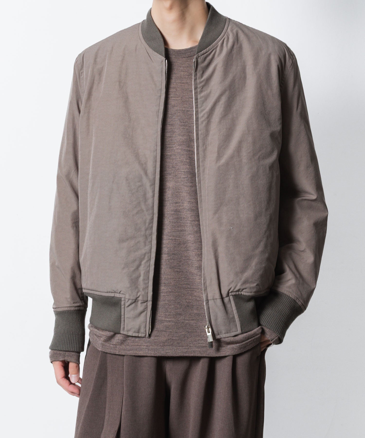 ATTACHMENT アタッチメントのCO/NY WEATHER CLOTH MA-1 - KHAKI GRAYの公式通販サイトsession福岡セレクトショップ