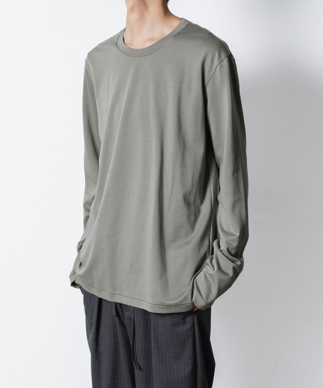 ATTACHMENT アタッチメントのCOTTON DOUBLE FACE SLIM FIT L/S TEE - L.KH GRAYの公式通販サイトsession福岡セレクトショップ