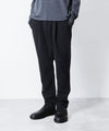 【 ATTACHMENT 】PE STRETCH DOUBLE CLOTH REGULAR FIT EASY TROUSERS - BLACK