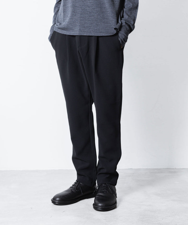 ATTACHMENT アタッチメントのPE STRETCH DOUBLE CLOTH REGULAR FIT EASY TROUSERS - BLACKの公式通販サイトsession福岡セレクトショップ