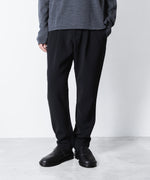 画像をギャラリービューアに読み込む, ATTACHMENT アタッチメントのPE STRETCH DOUBLE CLOTH REGULAR FIT EASY TROUSERS - BLACKの公式通販サイトsession福岡セレクトショップ
