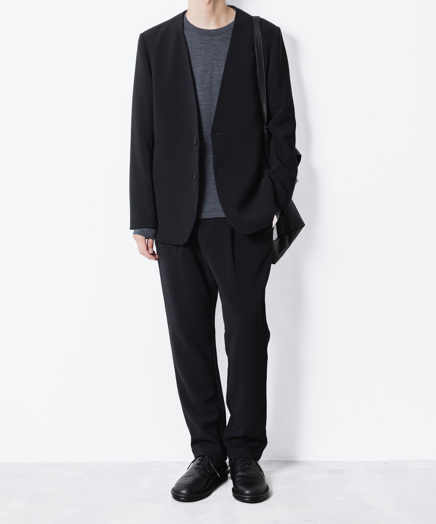 ATTACHMENT アタッチメントのPE STRETCH DOUBLE CLOTH REGULAR FIT EASY TROUSERS - BLACKの公式通販サイトsession福岡セレクトショップ
