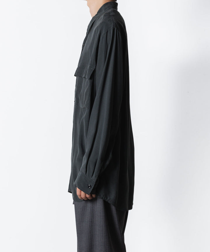 ATTACHMENT アタッチメントのCU/RY FIBRIL TAFFETA PATCH POCKET L/S SHIRT - D.GRAYの公式通販サイトsession福岡セレクトショップ