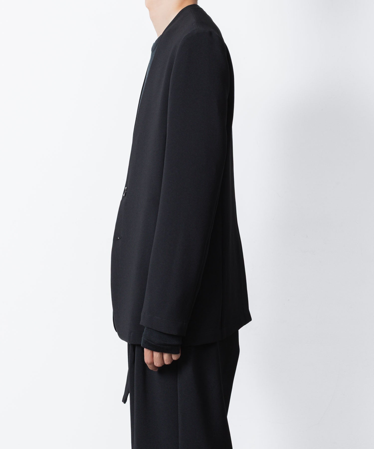 ATTACHMENT アタッチメントのPE STRETCH DOUBLE CLOTH COLLARLESS JKT - BLACKの公式通販サイトsession福岡セレクトショップ
