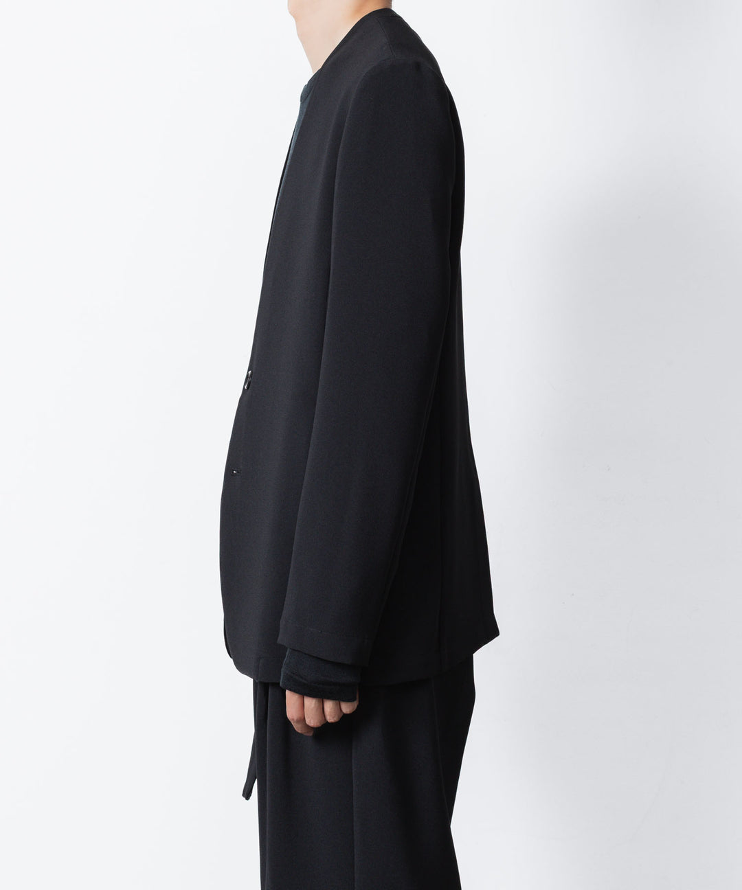ATTACHMENT アタッチメントのPE STRETCH DOUBLE CLOTH COLLARLESS JKT - BLACKの公式通販サイトsession福岡セレクトショップ