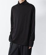 画像をギャラリービューアに読み込む, ATTACHMENT アタッチメントのCOTTON DOUBLE FACE SLIM FIT HIGHNECK L/S TEE - BLACKの公式通販サイトsession福岡セレクトショップ
