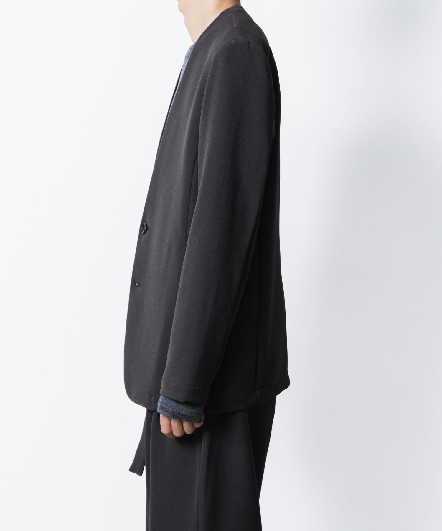 ATTACHMENT アタッチメントのPE STRETCH DOUBLE CLOTH COLLARLESS JKT - D.GRAYの公式通販サイトsession福岡セレクトショップ