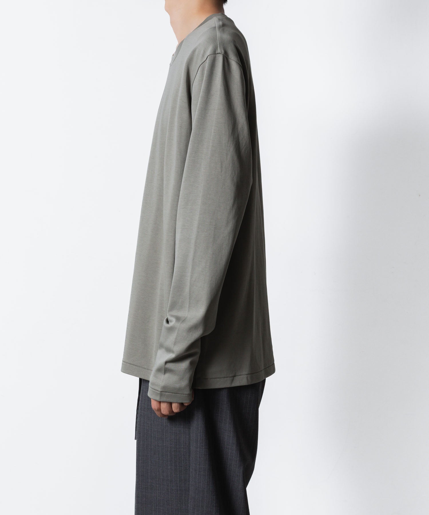 ATTACHMENT アタッチメントのCOTTON DOUBLE FACE SLIM FIT L/S TEE - L.KH GRAYの公式通販サイトsession福岡セレクトショップ