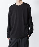 画像をギャラリービューアに読み込む, ATTACHMENT アタッチメントのCOTTON DOUBLE FACE SLIM FIT L/S TEE - BLACK公式通販サイトsession福岡セレクトショップ
