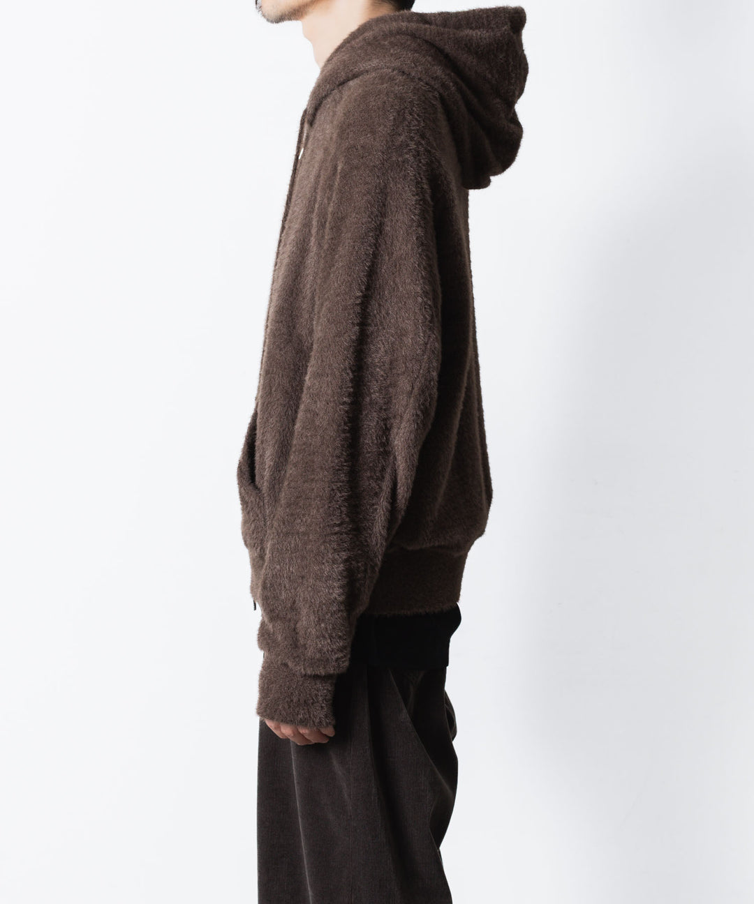 VEIN ヴェインのMALL YARN JERSEY ZIP UP HOODIE - BROWNの公式通販サイトsession福岡セレクトショップ