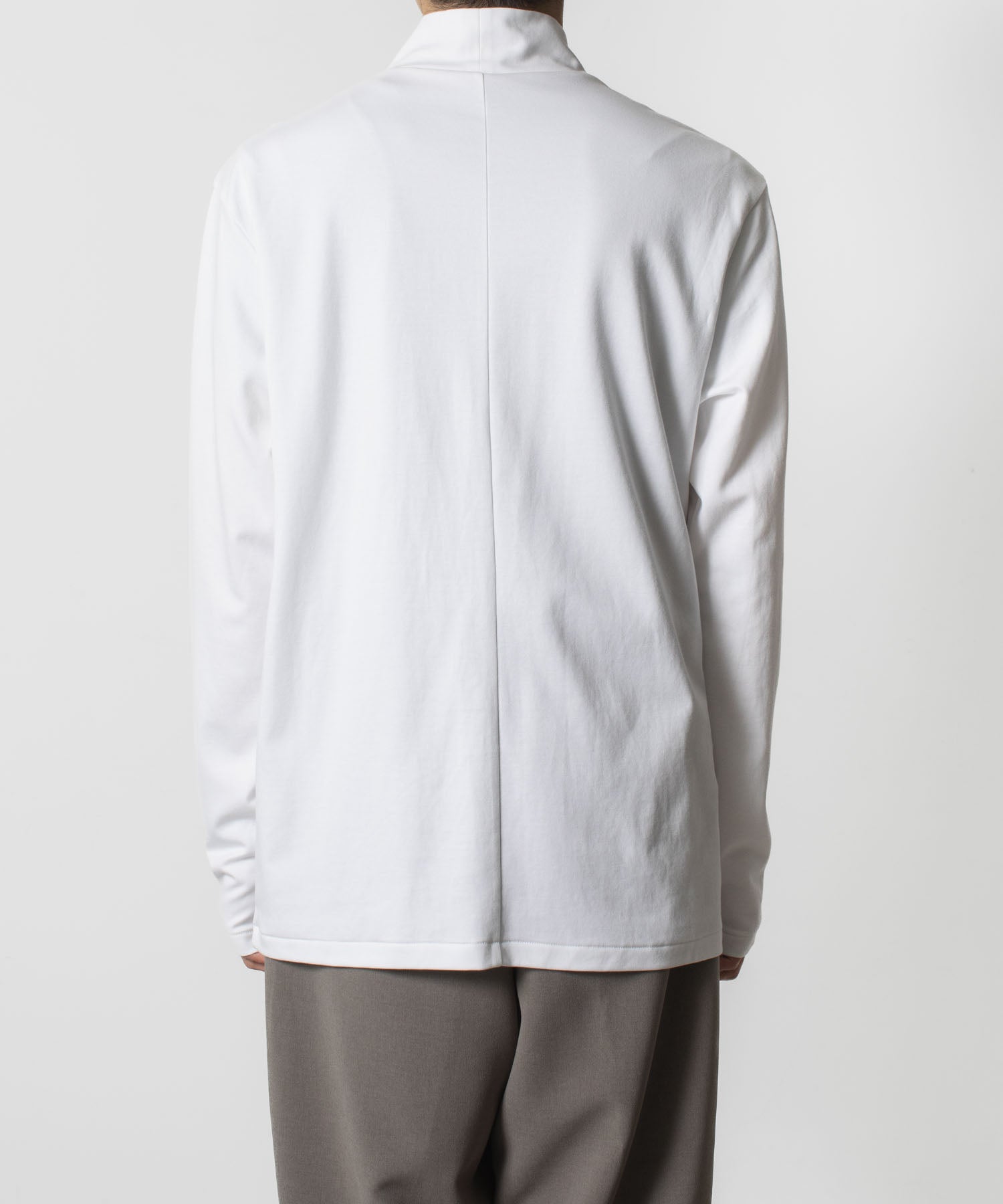 ATTACHMENT アタッチメントのCOTTON DOUBLE FACE SLIM FIT HIGHNECK L/S TEE - WHITEの公式通販サイトsession福岡セレクトショップ