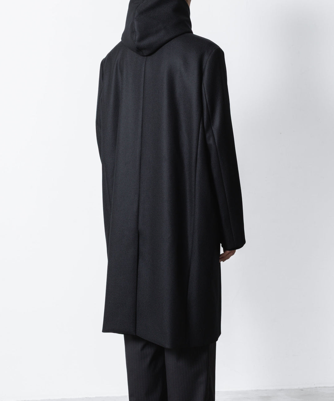 ATTACHMENT / EXCLUSIVE ITEMアタッチメントの2/90 SUPER120S MALTON ZIPUP HOODED COAT - BLACKの公式通販サイトsession福岡セレクトショップ