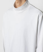 画像をギャラリービューアに読み込む, ATTACHMENT アタッチメントのCOTTON DOUBLE FACE SLIM FIT HIGHNECK L/S TEE - WHITEの公式通販サイトsession福岡セレクトショップ
