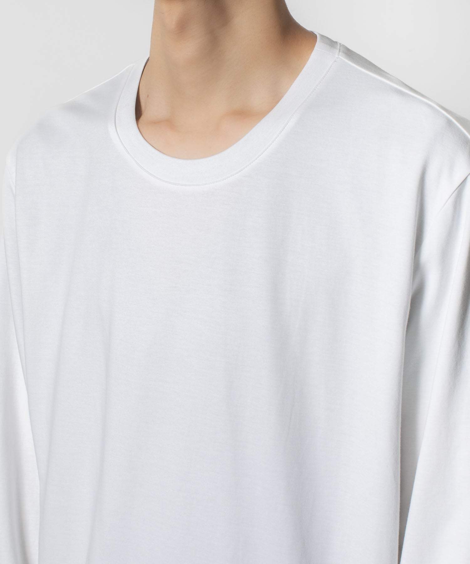 ATTACHMENT アタッチメントのCOTTON DOUBLE FACE SLIM FIT L/S TEE - WHITEの公式通販サイトsession福岡セレクトショップ