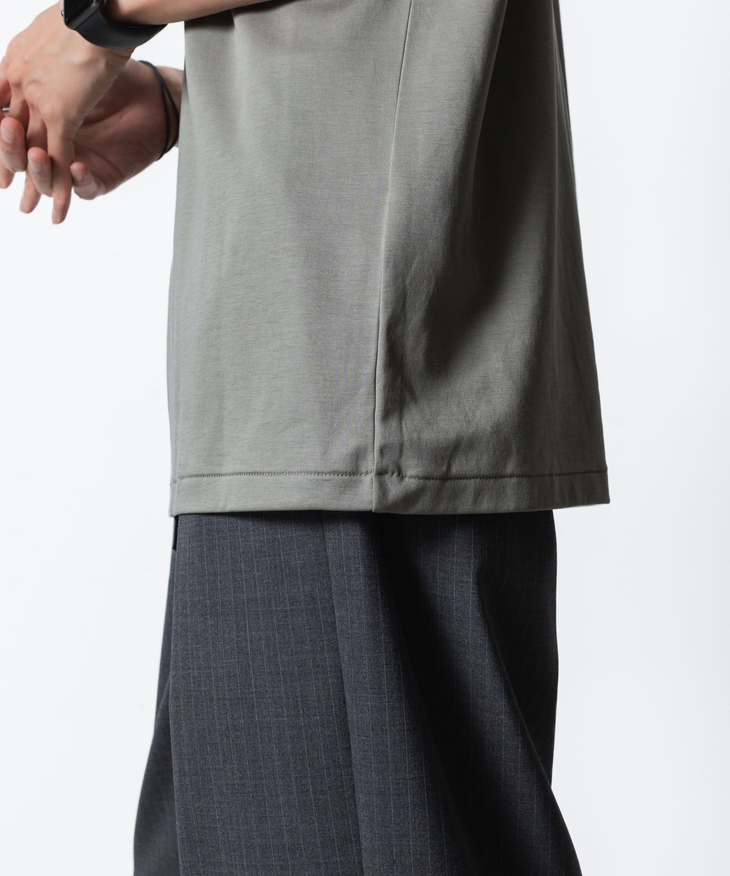 ATTACHMENT アタッチメントのCOTTON DOUBLE FACE SLIM FIT S/S TEE - L.KH GRAYの公式通販サイトsession福岡セレクトショップ