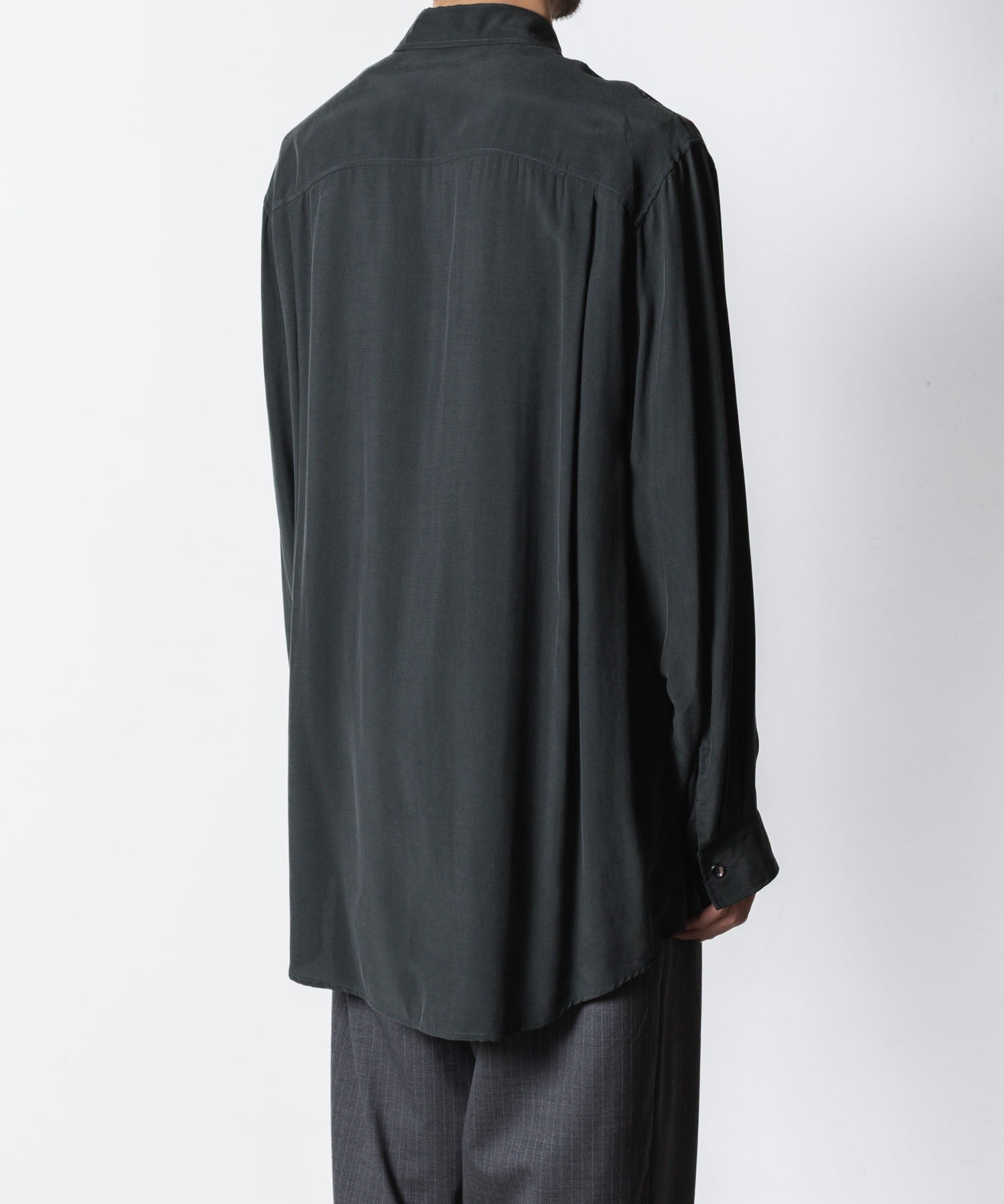 ATTACHMENT アタッチメントのCU/RY FIBRIL TAFFETA PATCH POCKET L/S SHIRT - D.GRAYの公式通販サイトsession福岡セレクトショップ