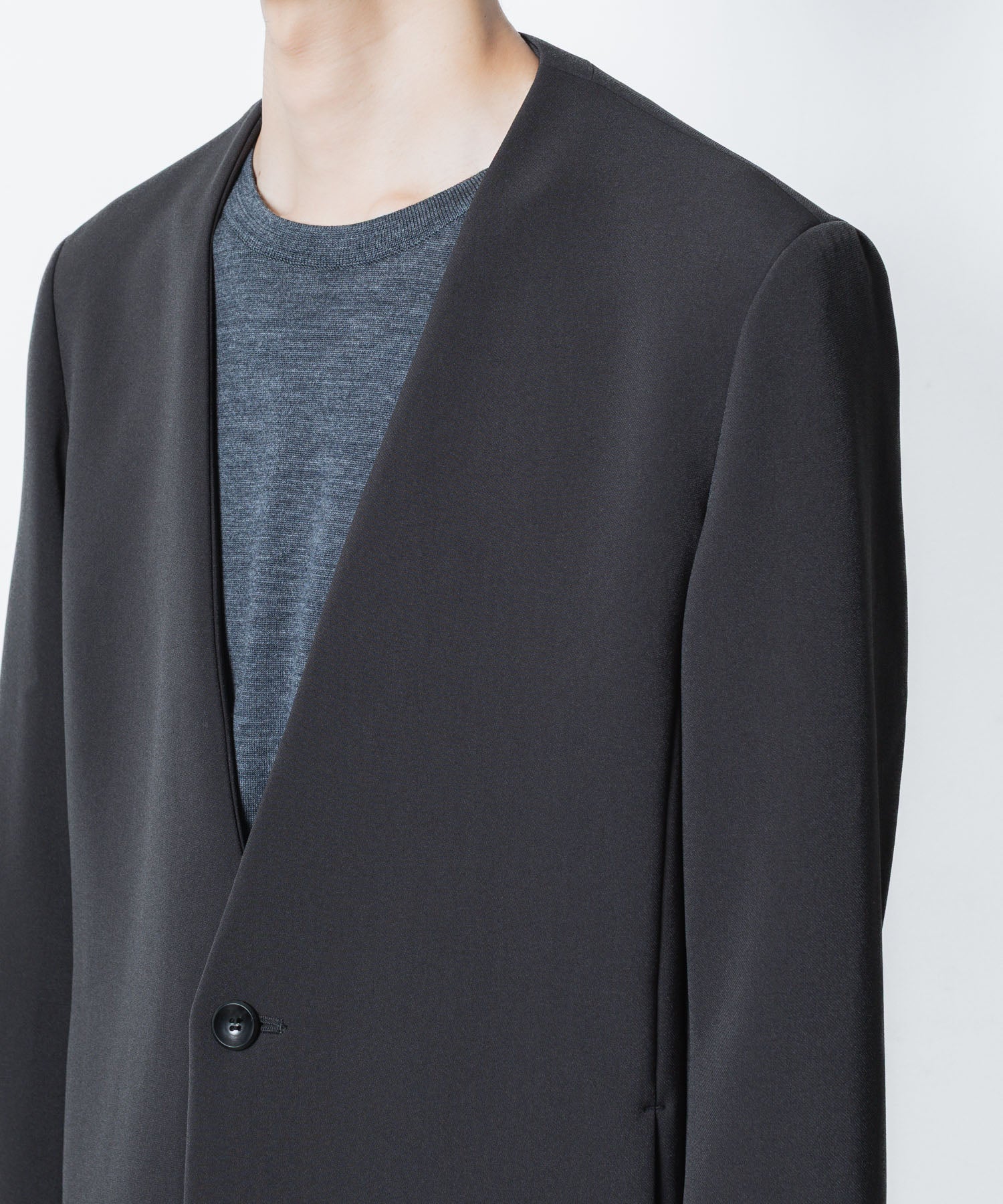 ATTACHMENT アタッチメントのPE STRETCH DOUBLE CLOTH COLLARLESS JKT - D.GRAYの公式通販サイトsession福岡セレクトショップ