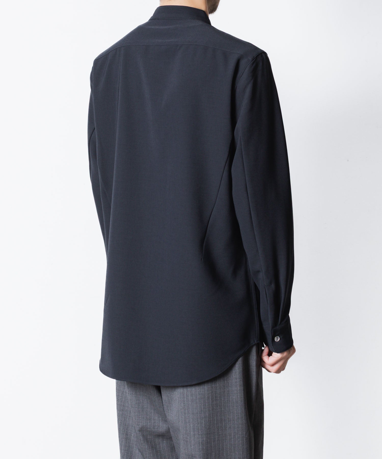 ATTACHMENT アタッチメントのPE COMPACT TWILL BAND COLLAR DRESS SHIRT - NAVYの公式通販サイトsession福岡セレクトショップ