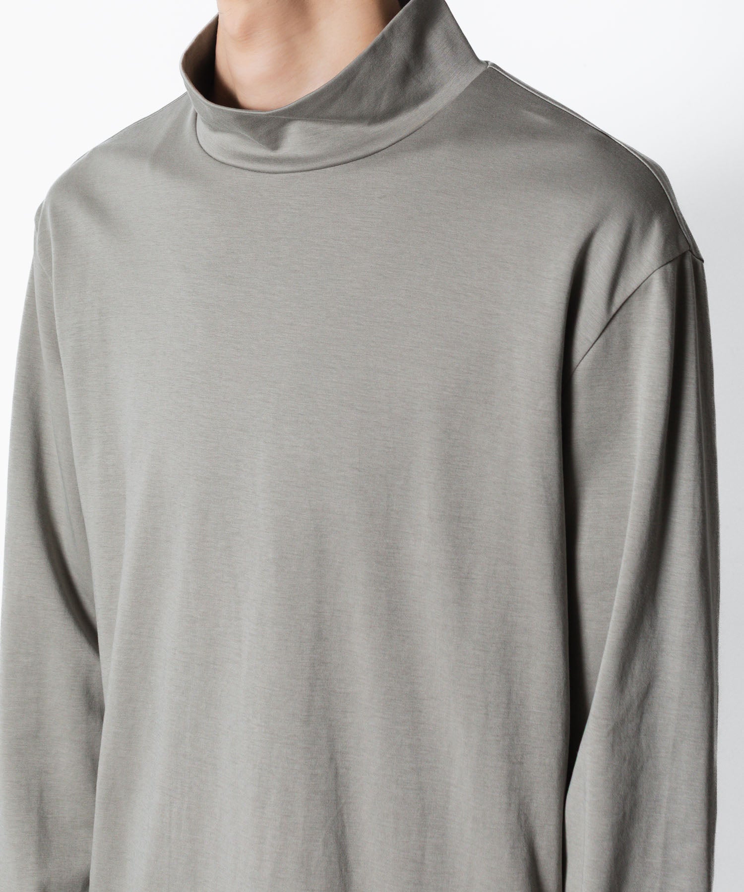 ATTACHMENT アタッチメントのCOTTON DOUBLE FACE SLIM FIT HIGHNECK L/S TEE - L.KH GRAYの公式通販サイトsession福岡セレクトショップ