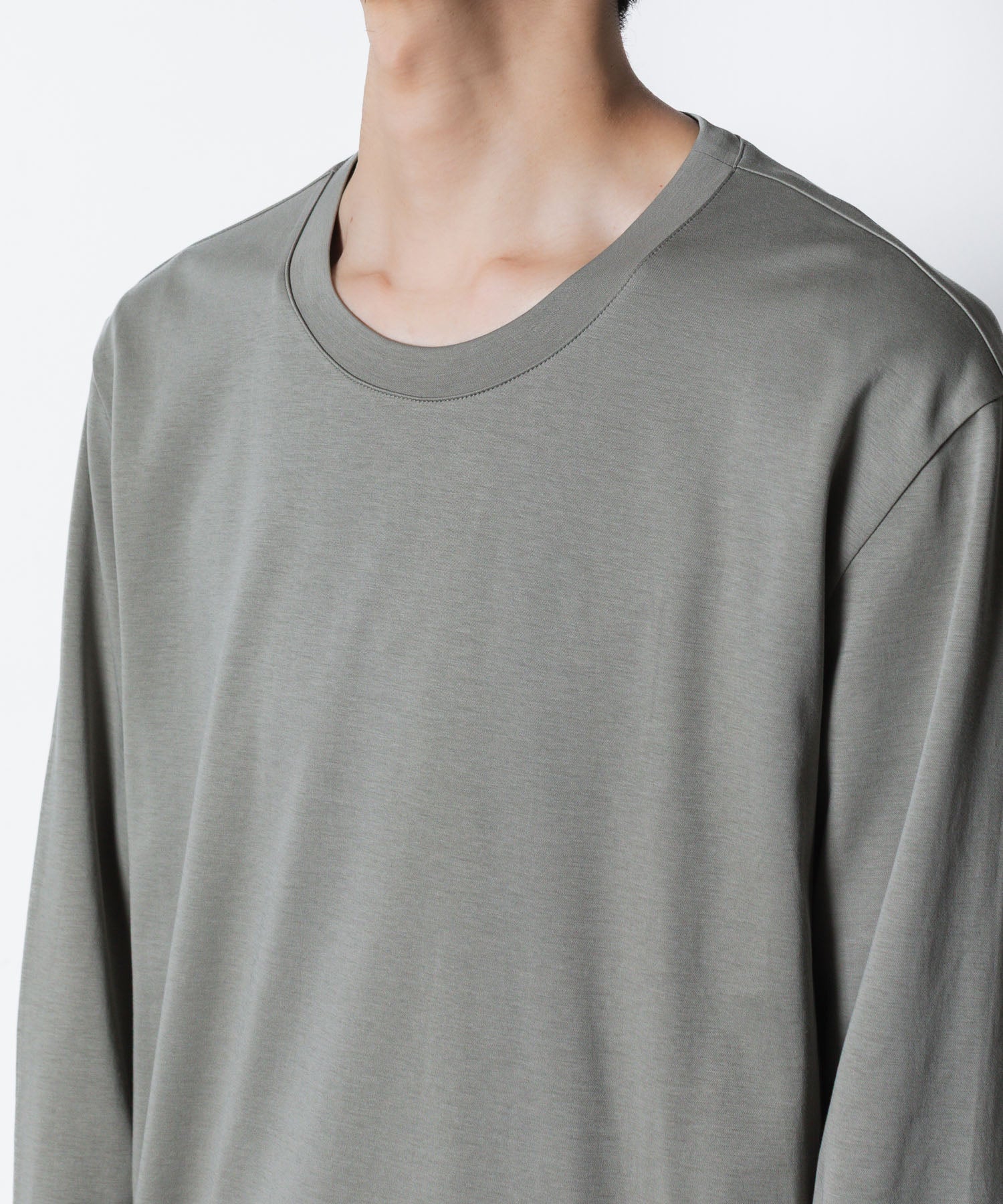ATTACHMENT アタッチメントのCOTTON DOUBLE FACE SLIM FIT L/S TEE - L.KH GRAYの公式通販サイトsession福岡セレクトショップ