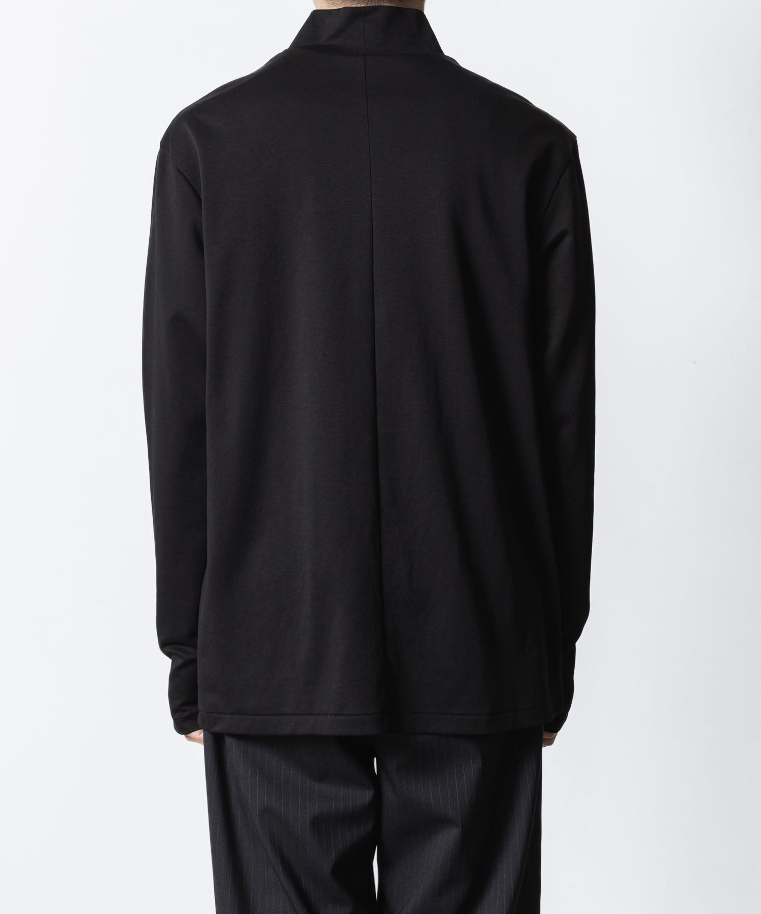 ATTACHMENT アタッチメントのCOTTON DOUBLE FACE SLIM FIT HIGHNECK L/S TEE - BLACKの公式通販サイトsession福岡セレクトショップ