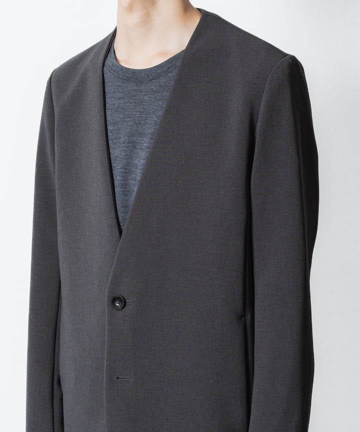 ATTACHMENT アタッチメントのPE STRETCH DOUBLE CLOTH COLLARLESS JKT - X.GRAYの公式通販サイトsession福岡セレクトショップ