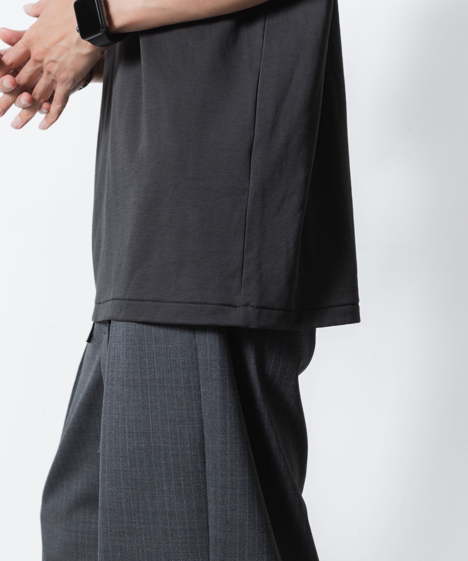 ATTACHMENT アタッチメントのCOTTON DOUBLE FACE SLIM FIT S/S TEE - D.GRAYの公式通販サイトsession福岡セレクトショップ