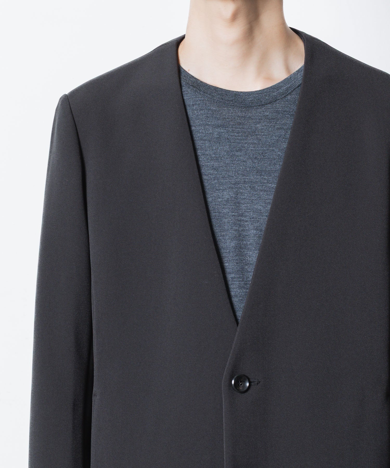 ATTACHMENT アタッチメントのPE STRETCH DOUBLE CLOTH COLLARLESS JKT - D.GRAYの公式通販サイトsession福岡セレクトショップ