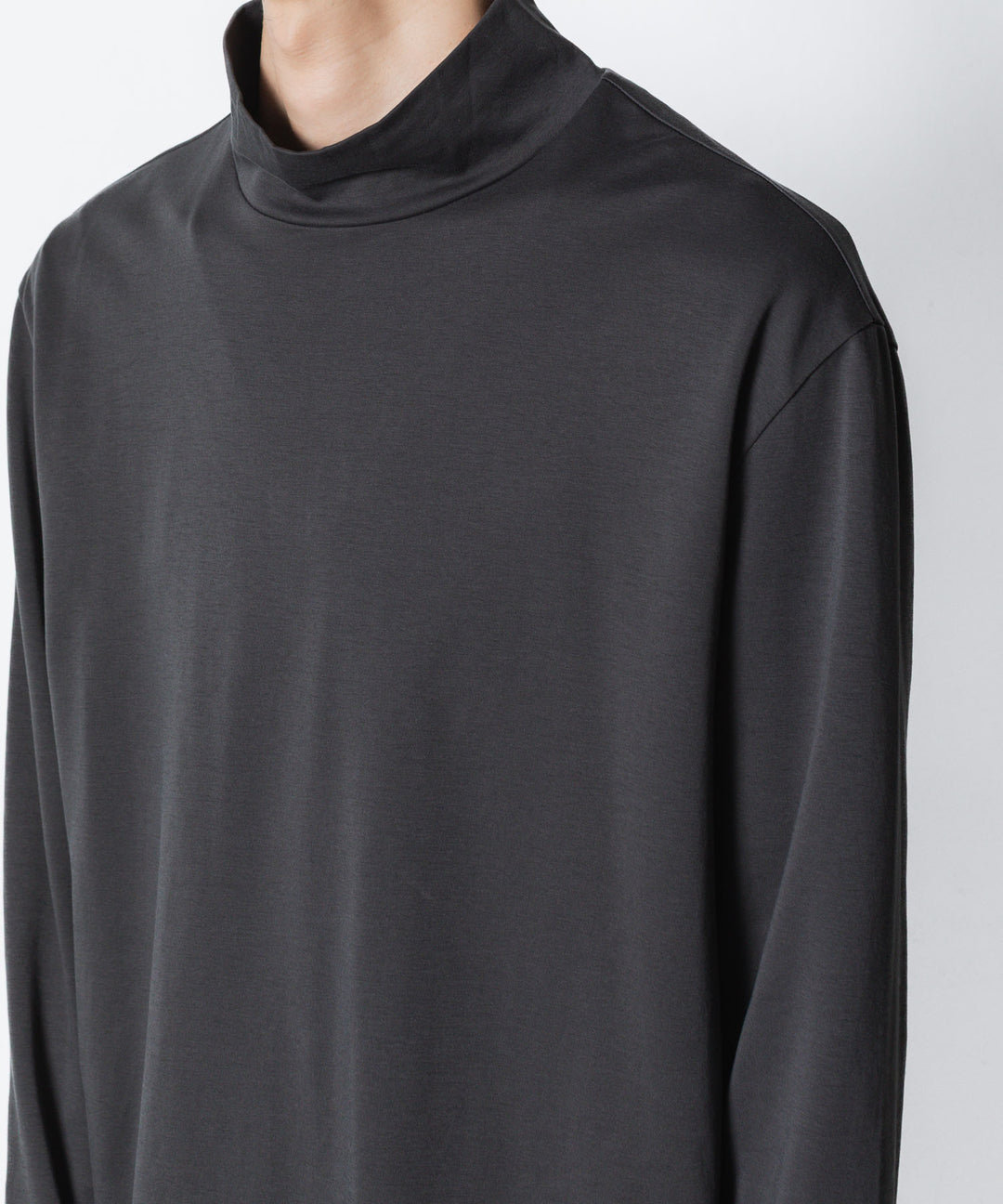 ATTACHMENT アタッチメントのCOTTON DOUBLE FACE SLIM FIT HIGHNECK L/S TEE - D.GRAYの公式通販サイトsession福岡セレクトショップ