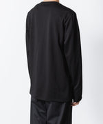画像をギャラリービューアに読み込む, ATTACHMENT アタッチメントのCOTTON DOUBLE FACE SLIM FIT L/S TEE - BLACK公式通販サイトsession福岡セレクトショップ
