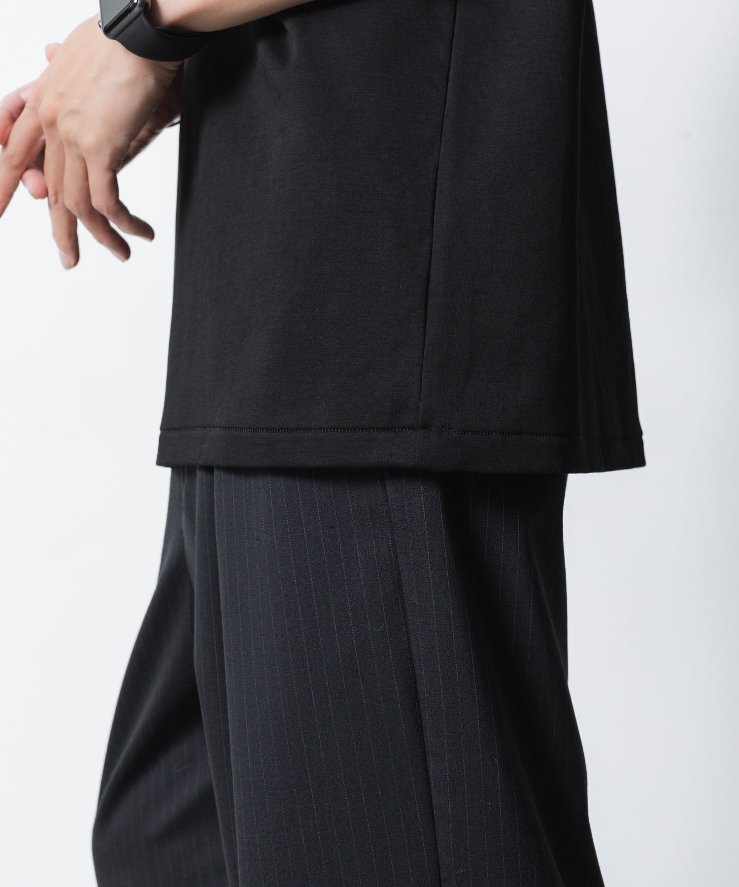 ATTACHMENT アタッチメントのCOTTON DOUBLE FACE SLIM FIT S/S TEE - BLACKの公式通販サイトsession福岡セレクトショップ