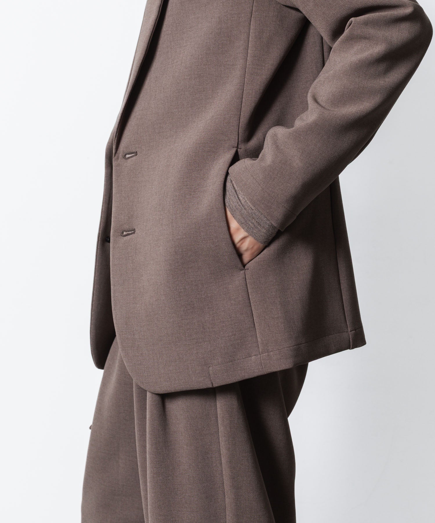 ATTACHMENT アタッチメントのPE STRETCH DOUBLE CLOTH 2B JKT - D.KH GRAYの公式通販サイトsession福岡セレクトショップ