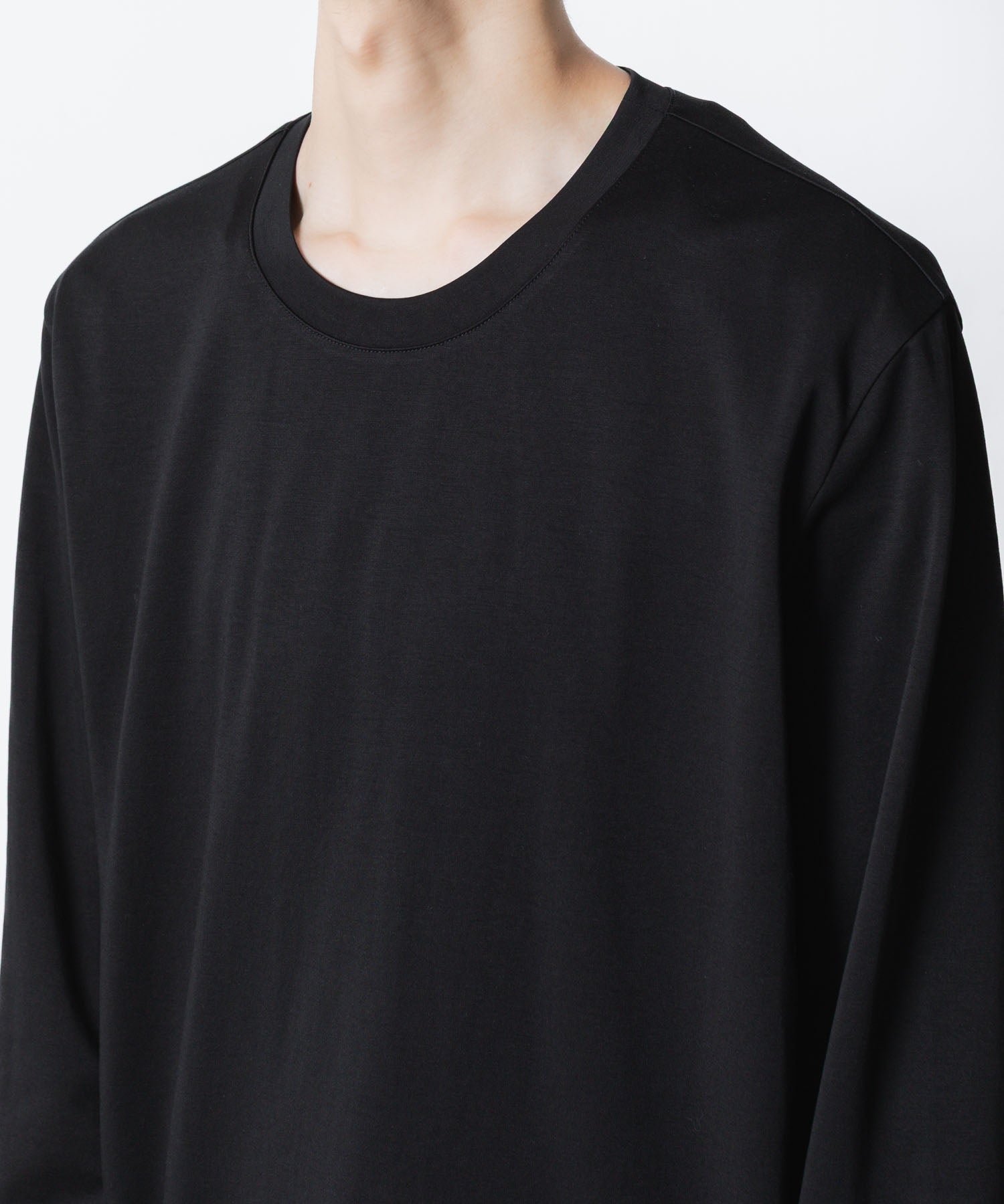 ATTACHMENT アタッチメントのCOTTON DOUBLE FACE SLIM FIT L/S TEE - BLACK公式通販サイトsession福岡セレクトショップ