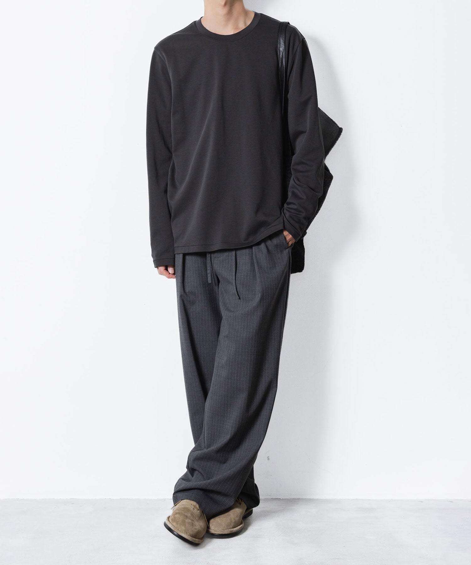 ATTACHMENT アタッチメントのCOTTON DOUBLE FACE SLIM FIT L/S TEE - D.GRAYの公式通販サイトsession福岡セレクトショップ