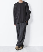 画像をギャラリービューアに読み込む, ATTACHMENT アタッチメントのCOTTON DOUBLE FACE SLIM FIT L/S TEE - D.GRAYの公式通販サイトsession福岡セレクトショップ
