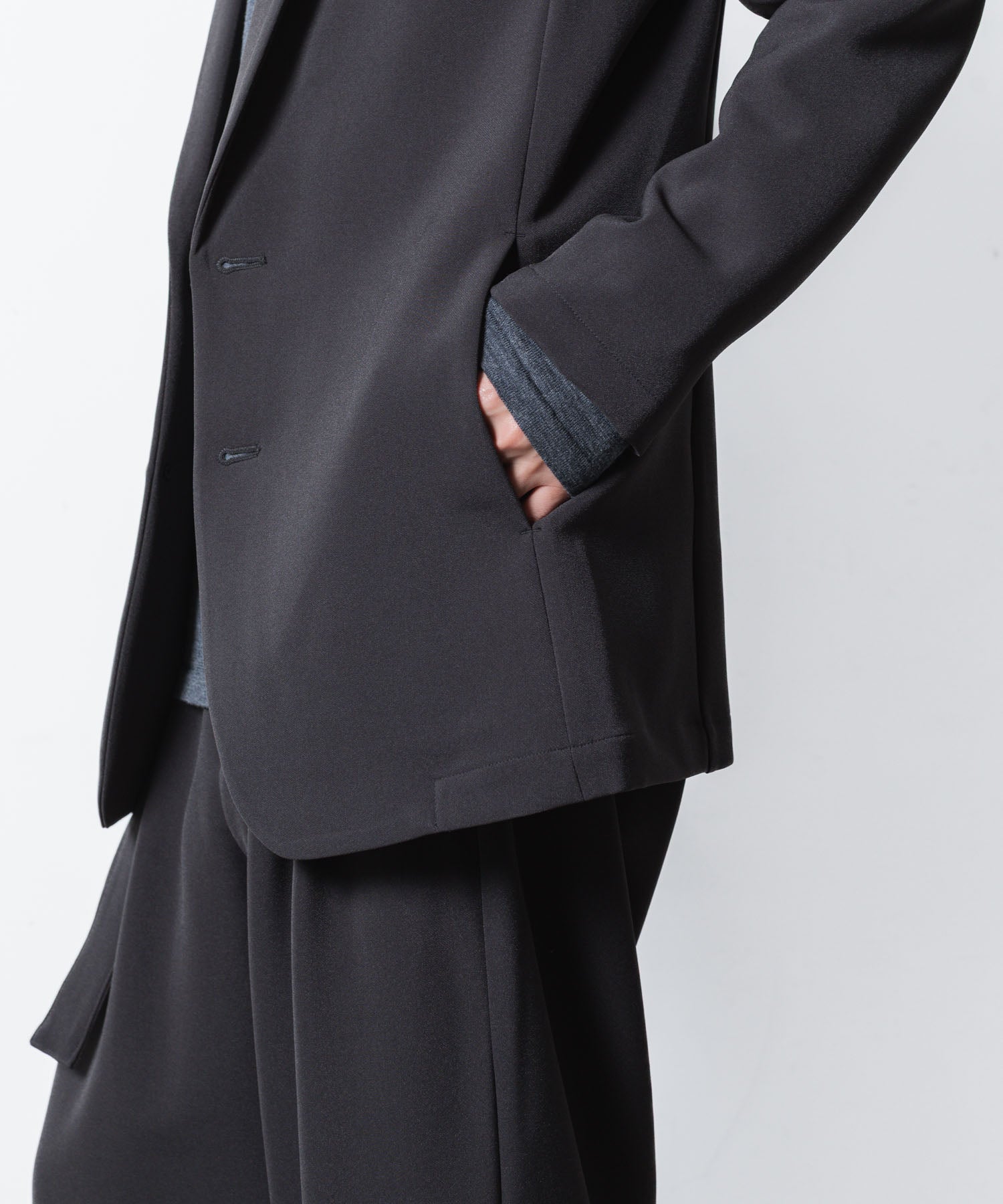 ATTACHMENT アタッチメントのPE STRETCH DOUBLE CLOTH 2B JKT - D.GRAYの公式通販サイトsession福岡セレクトショップ