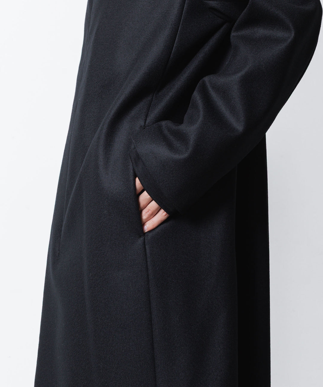 ATTACHMENT / EXCLUSIVE ITEMアタッチメントの2/90 SUPER120S MALTON ZIPUP HOODED COAT - BLACKの公式通販サイトsession福岡セレクトショップ