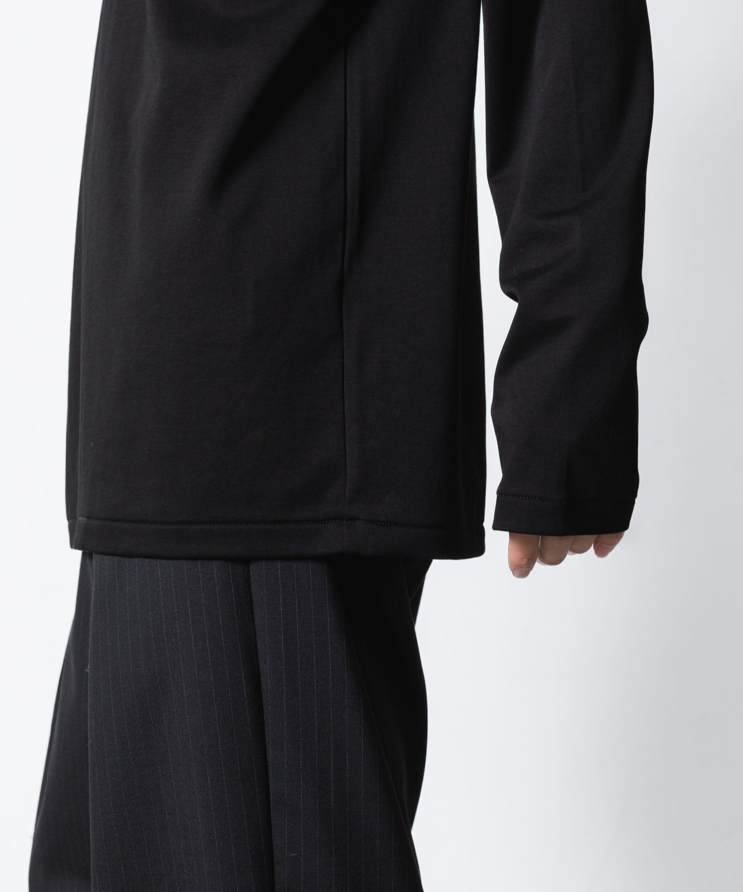 ATTACHMENT アタッチメントのCOTTON DOUBLE FACE SLIM FIT L/S TEE - BLACK公式通販サイトsession福岡セレクトショップ