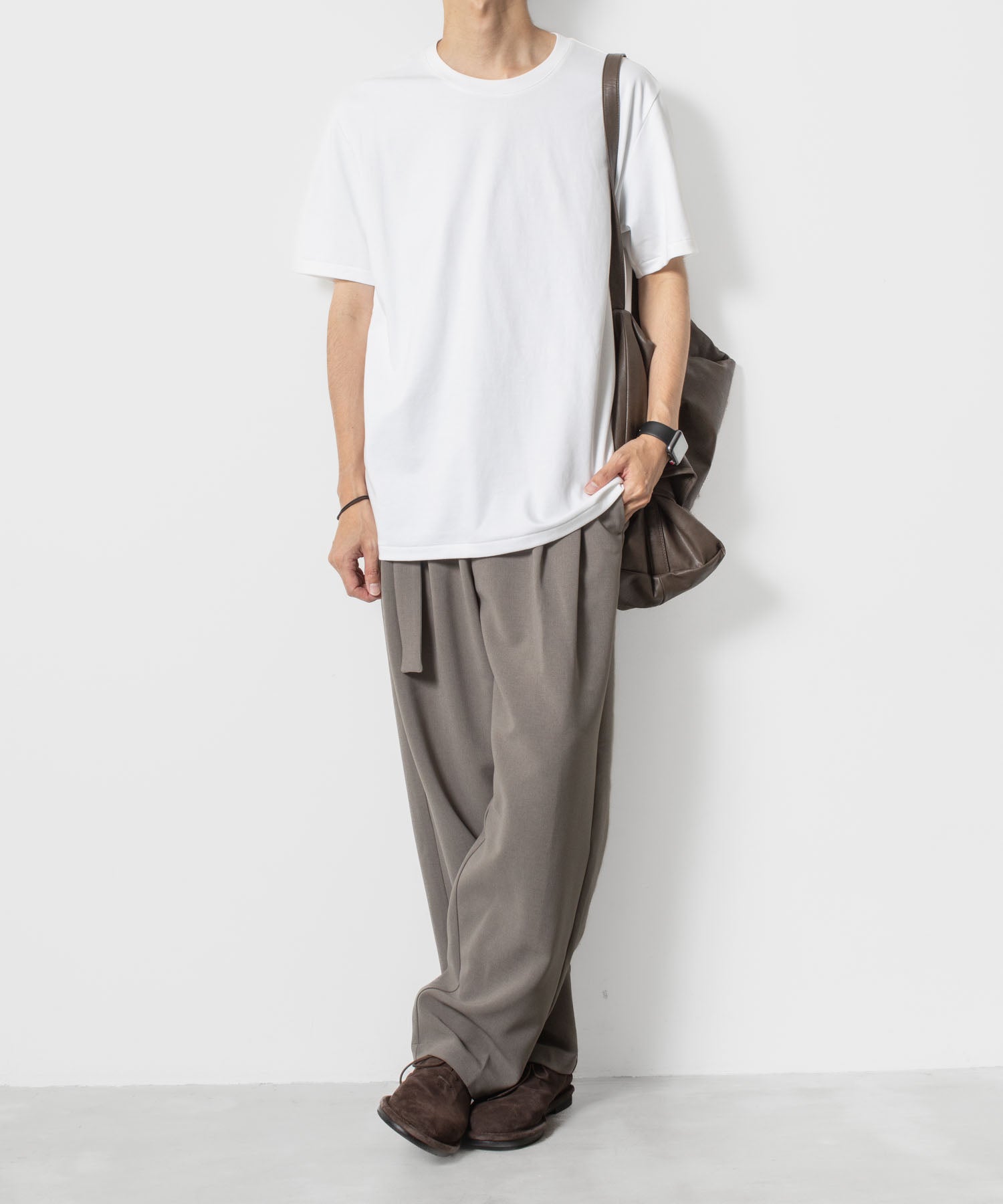 ATTACHMENT アタッチメントのCOTTON DOUBLE FACE SLIM FIT S/S TEE - WHITEの公式通販サイトsession福岡セレクトショップ