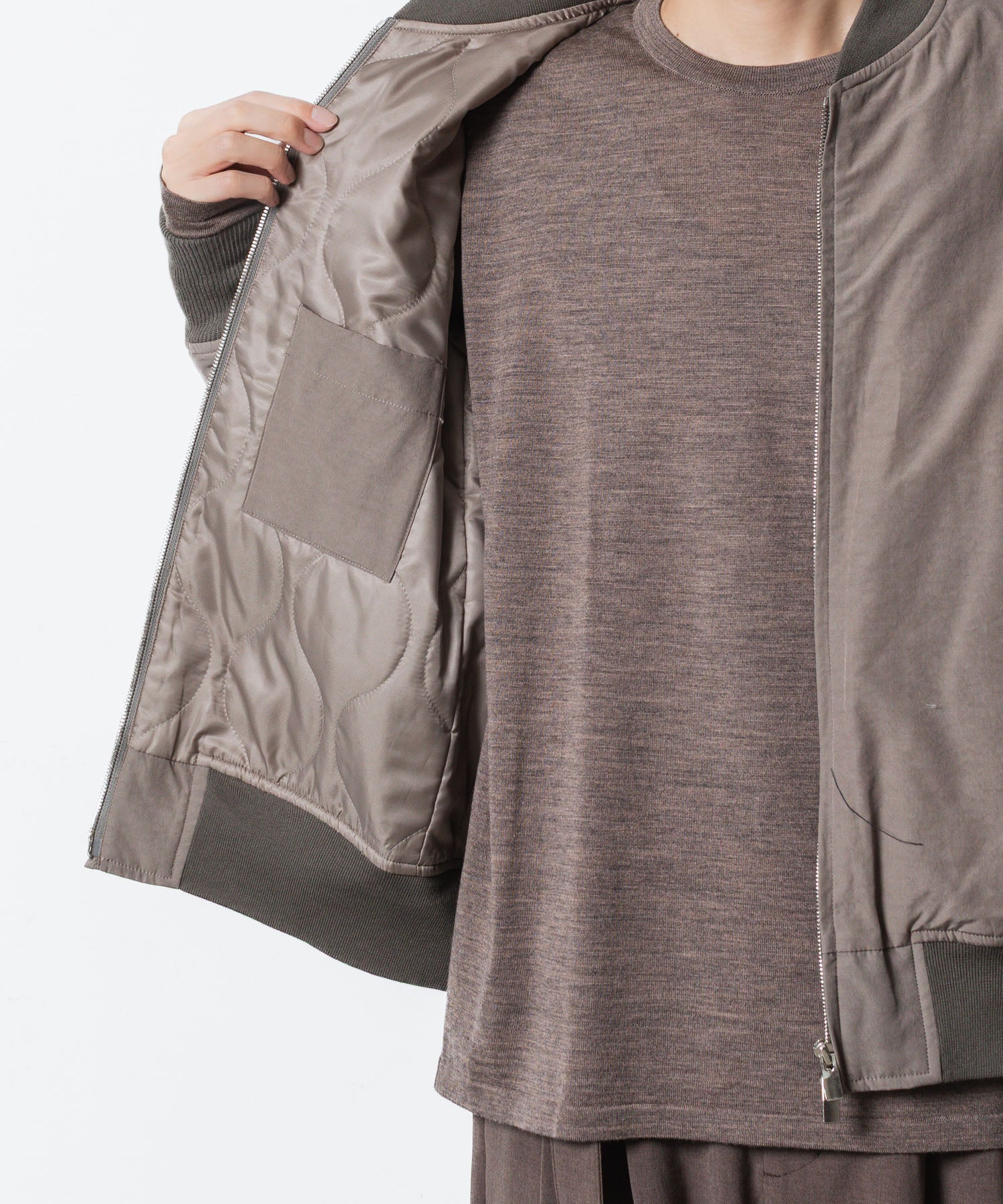 ATTACHMENT アタッチメントのCO/NY WEATHER CLOTH MA-1 - KHAKI GRAYの公式通販サイトsession福岡セレクトショップ